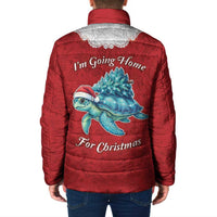 Western Yoke Padded Jacket Turtle Going Home For Christmas - Wonder Print Shop