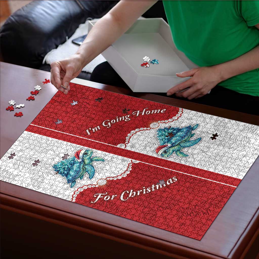 Western Yoke Puzzle Turtle Going Home For Christmas - Wonder Print Shop