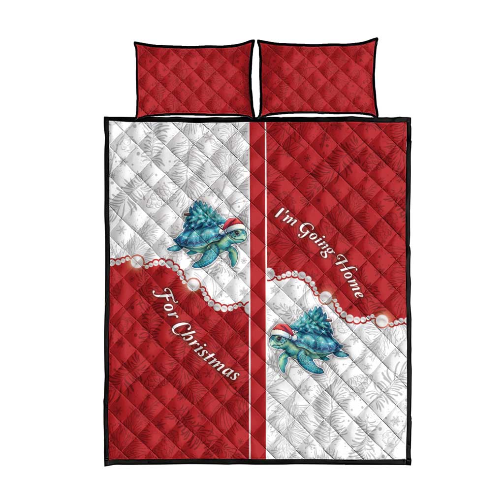 Western Yoke Quilt Bed Set Turtle Going Home For Christmas - Wonder Print Shop