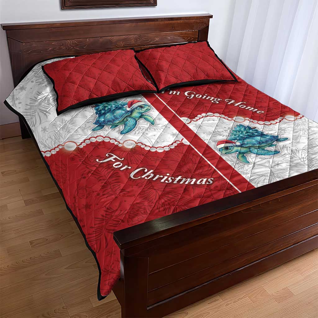 Western Yoke Quilt Bed Set Turtle Going Home For Christmas - Wonder Print Shop