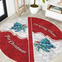 Western Yoke Round Carpet Turtle Going Home For Christmas - Wonder Print Shop