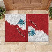 Western Yoke Rubber Doormat Turtle Going Home For Christmas - Wonder Print Shop