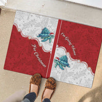 Western Yoke Rubber Doormat Turtle Going Home For Christmas - Wonder Print Shop