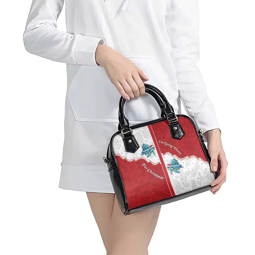 Western Yoke Shoulder Handbag Turtle Going Home For Christmas - Wonder Print Shop