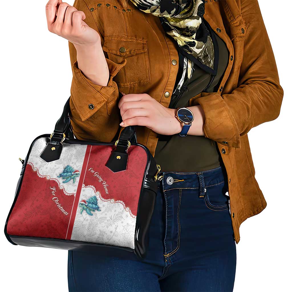 Western Yoke Shoulder Handbag Turtle Going Home For Christmas - Wonder Print Shop