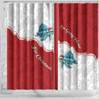 Western Yoke Shower Curtain Turtle Going Home For Christmas - Wonder Print Shop