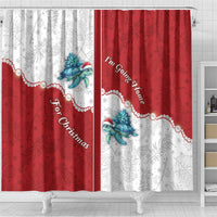 Western Yoke Shower Curtain Turtle Going Home For Christmas - Wonder Print Shop