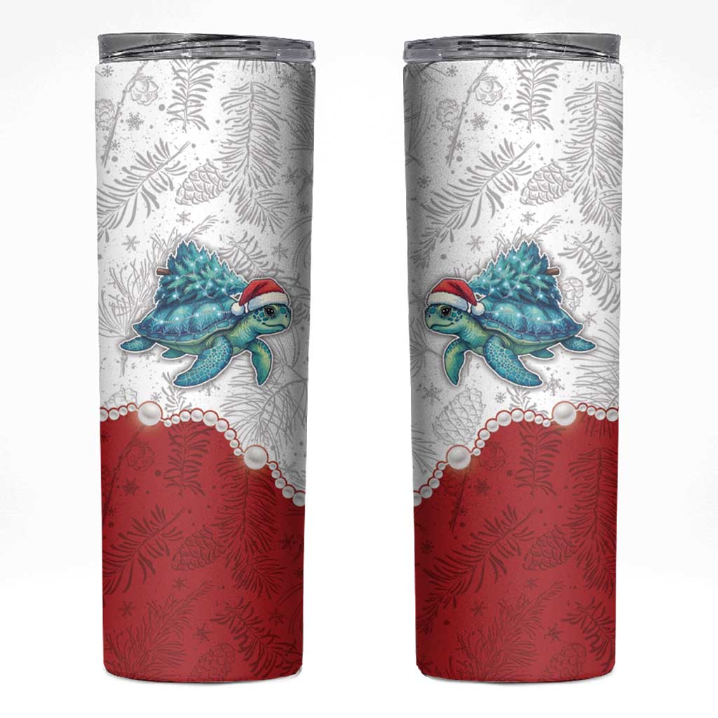 Western Yoke Skinny Tumbler Turtle Going Home For Christmas - Wonder Print Shop