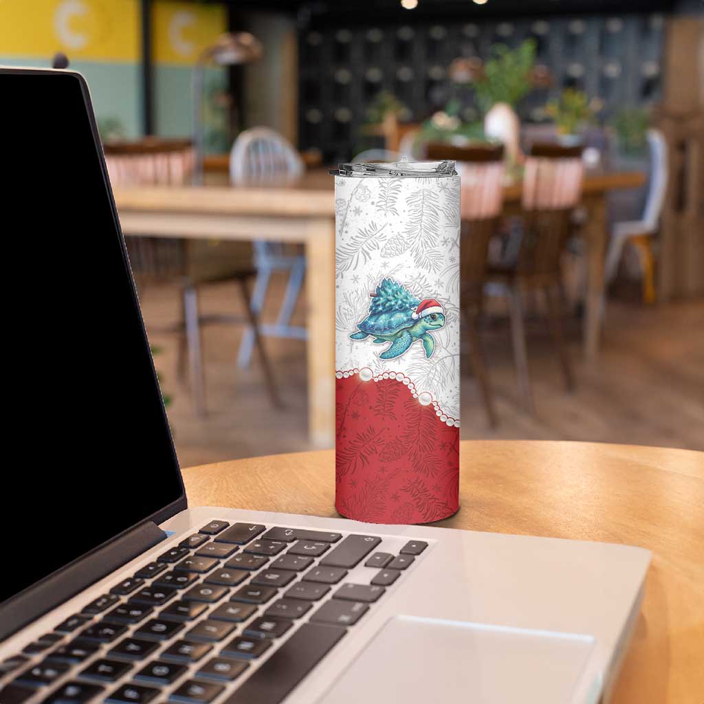 Western Yoke Skinny Tumbler Turtle Going Home For Christmas - Wonder Print Shop