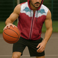 Western Yoke Sleeveless Zip Hoodie Turtle Going Home For Christmas - Wonder Print Shop