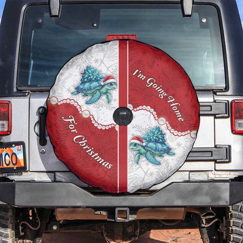 Western Yoke Spare Tire Cover Turtle Going Home For Christmas - Wonder Print Shop