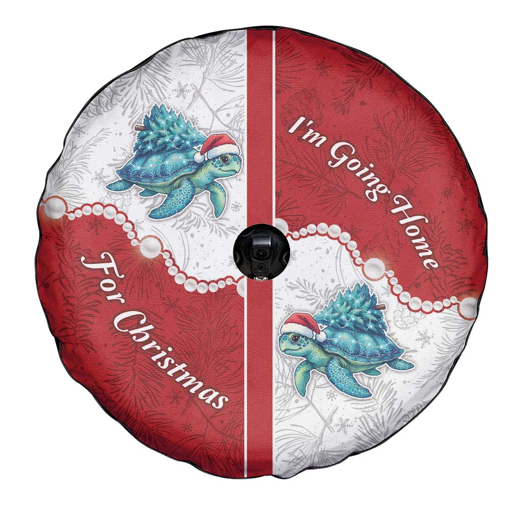 Western Yoke Spare Tire Cover Turtle Going Home For Christmas - Wonder Print Shop