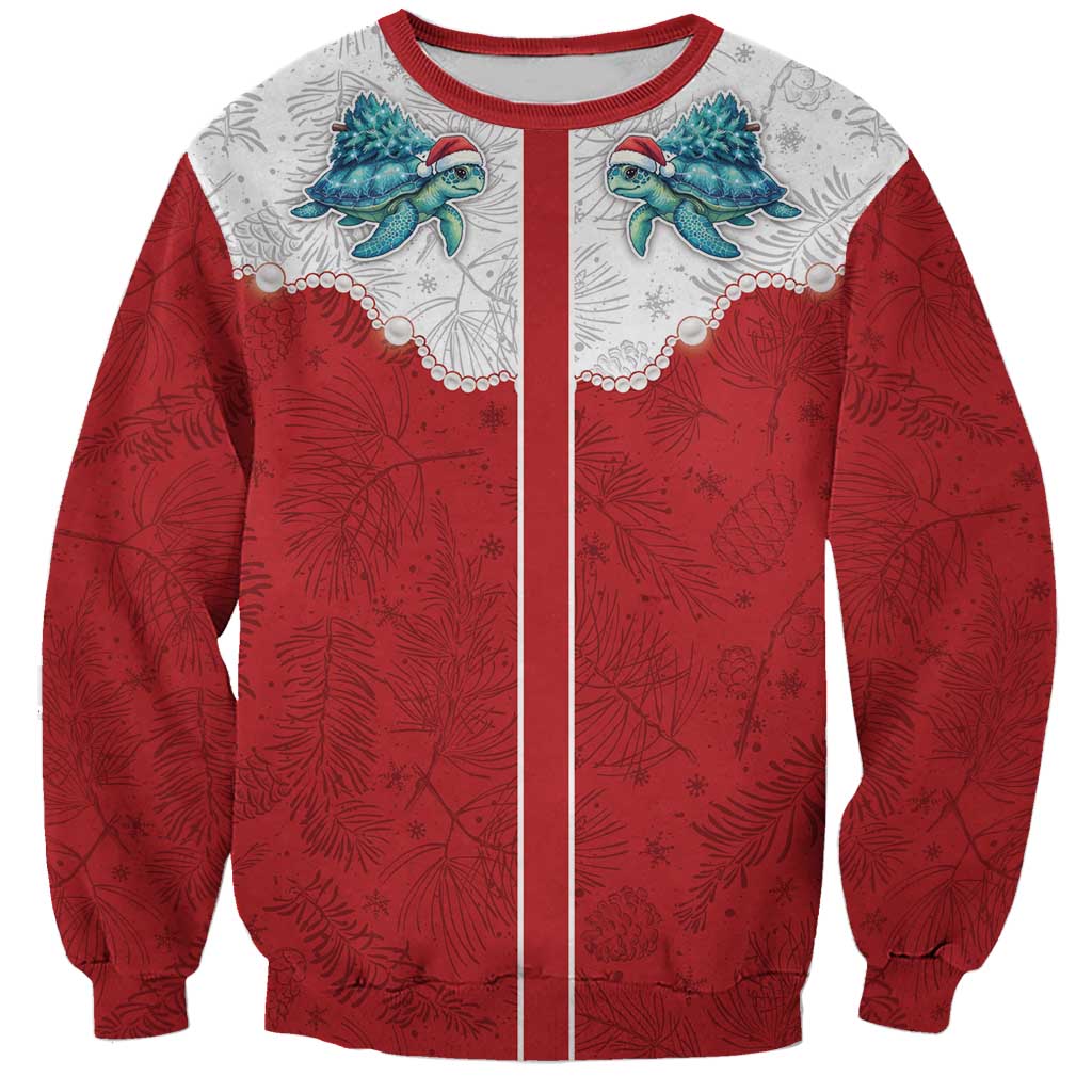 Western Yoke Sweatshirt Turtle Going Home For Christmas - Wonder Print Shop