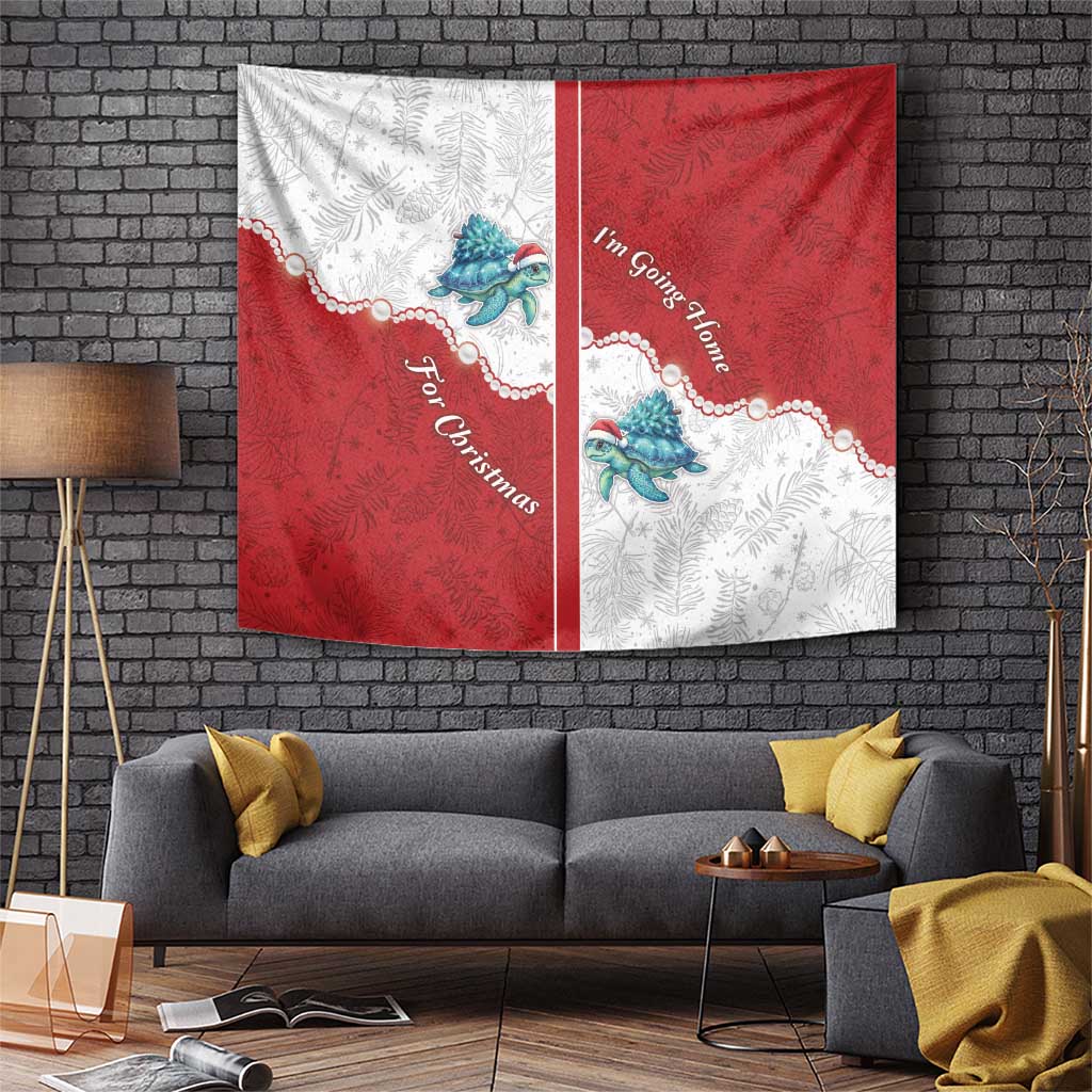 Western Yoke Tapestry Turtle Going Home For Christmas - Wonder Print Shop