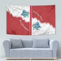 Western Yoke Tapestry Turtle Going Home For Christmas - Wonder Print Shop