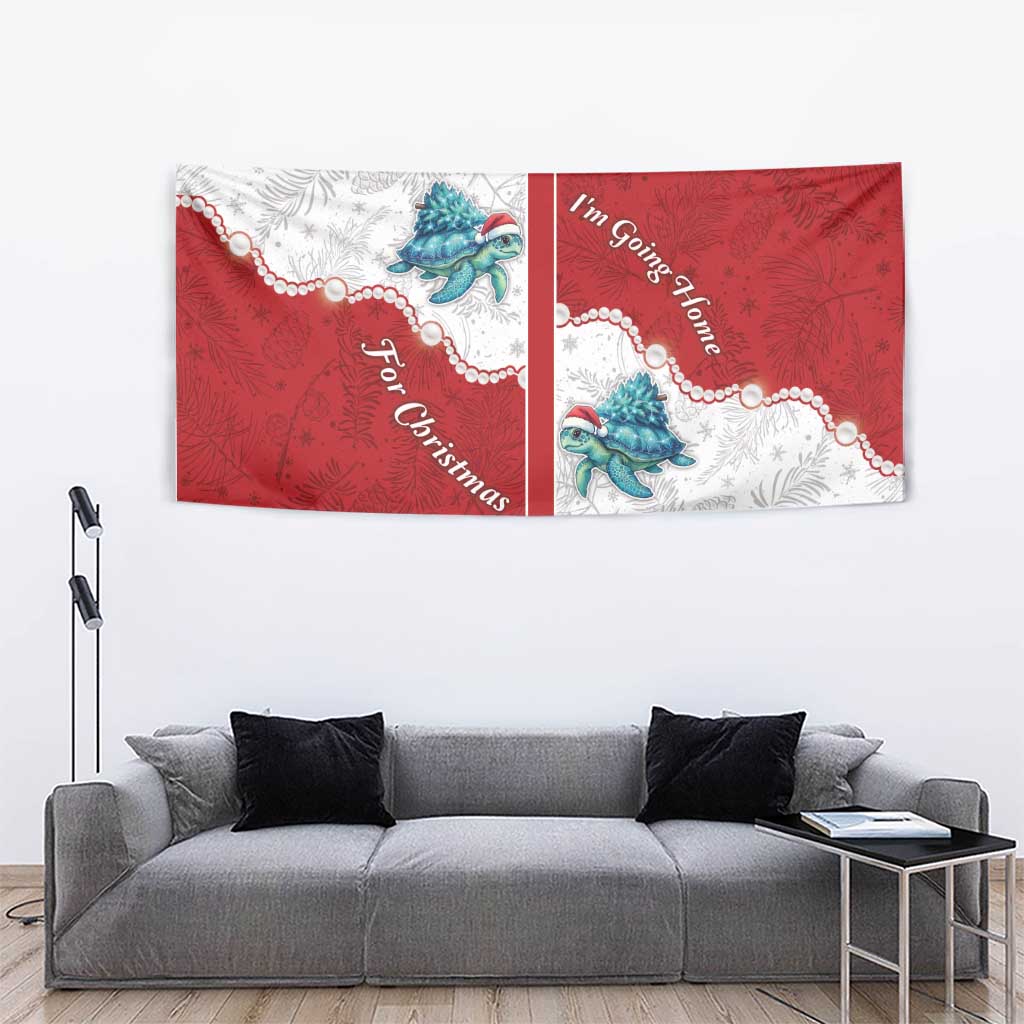 Western Yoke Tapestry Turtle Going Home For Christmas - Wonder Print Shop