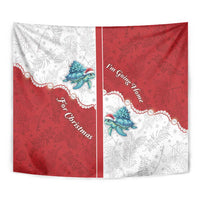 Western Yoke Tapestry Turtle Going Home For Christmas - Wonder Print Shop