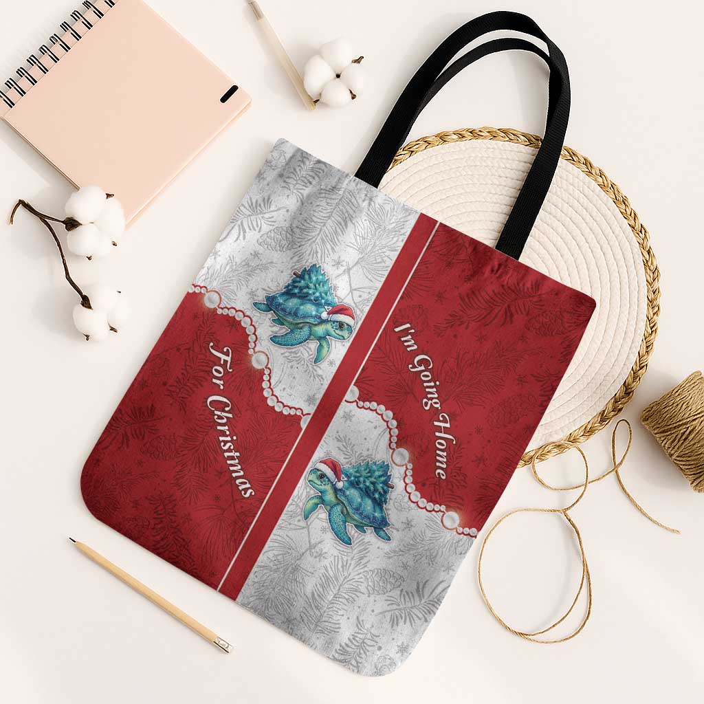 Western Yoke Tote Bag Turtle Going Home For Christmas - Wonder Print Shop