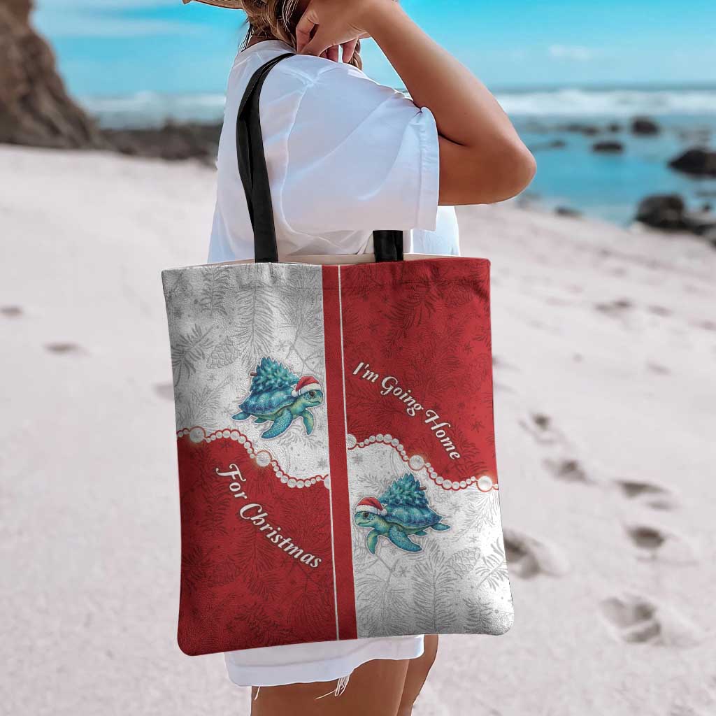 Western Yoke Tote Bag Turtle Going Home For Christmas - Wonder Print Shop