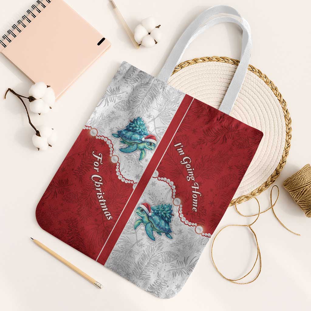 Western Yoke Tote Bag Turtle Going Home For Christmas - Wonder Print Shop