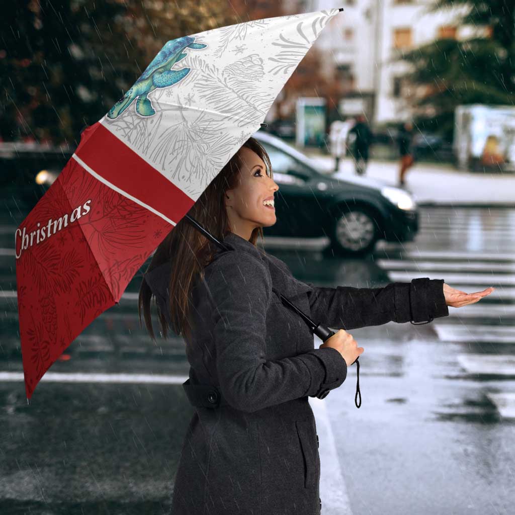 Western Yoke Umbrella Turtle Going Home For Christmas - Wonder Print Shop