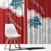 Western Yoke Window Curtain Turtle Going Home For Christmas - Wonder Print Shop