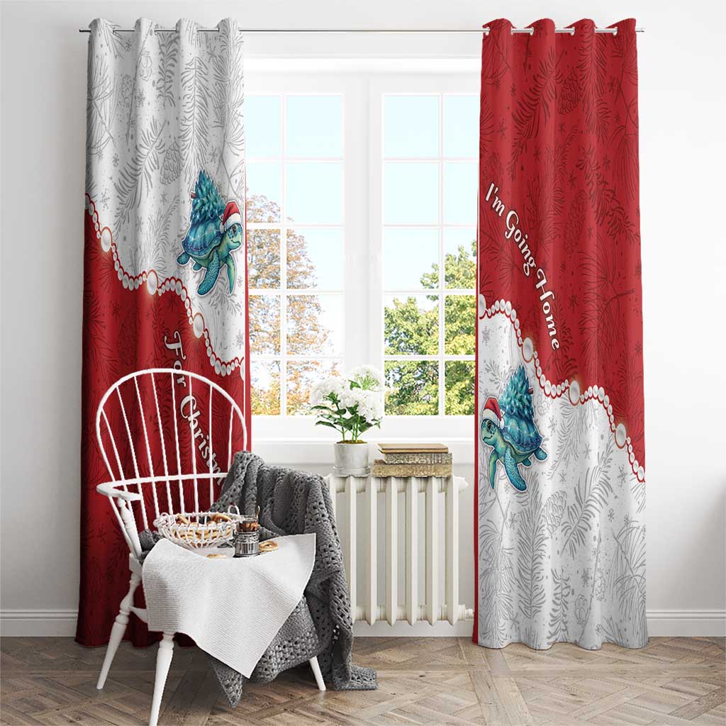 Western Yoke Window Curtain Turtle Going Home For Christmas - Wonder Print Shop