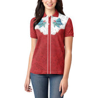 Western Yoke Women Polo Shirt Turtle Going Home For Christmas - Wonder Print Shop