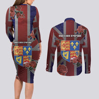 British Empire Couples Matching Long Sleeve Bodycon Dress and Long Sleeve Button Shirt Rule Britannia - Wonder Print Shop