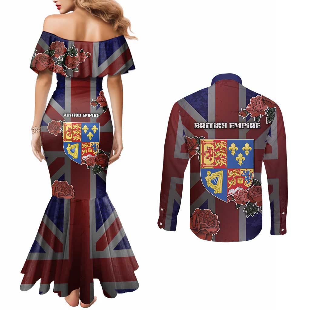 British Empire Couples Matching Mermaid Dress and Long Sleeve Button Shirt Rule Britannia - Wonder Print Shop