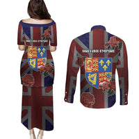 British Empire Couples Matching Puletasi and Long Sleeve Button Shirt Rule Britannia - Wonder Print Shop