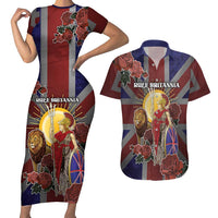 British Empire Couples Matching Short Sleeve Bodycon Dress and Hawaiian Shirt Rule Britannia - Wonder Print Shop