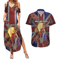 British Empire Couples Matching Summer Maxi Dress and Hawaiian Shirt Rule Britannia - Wonder Print Shop