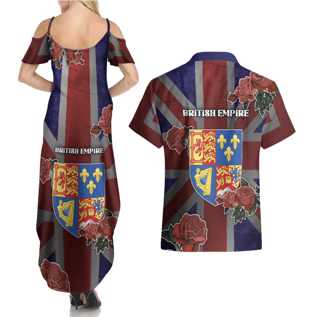 British Empire Couples Matching Summer Maxi Dress and Hawaiian Shirt Rule Britannia - Wonder Print Shop