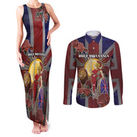 British Empire Couples Matching Tank Maxi Dress and Long Sleeve Button Shirt Rule Britannia - Wonder Print Shop