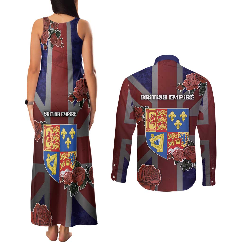British Empire Couples Matching Tank Maxi Dress and Long Sleeve Button Shirt Rule Britannia - Wonder Print Shop