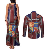 British Empire Couples Matching Tank Maxi Dress and Long Sleeve Button Shirt Rule Britannia - Wonder Print Shop