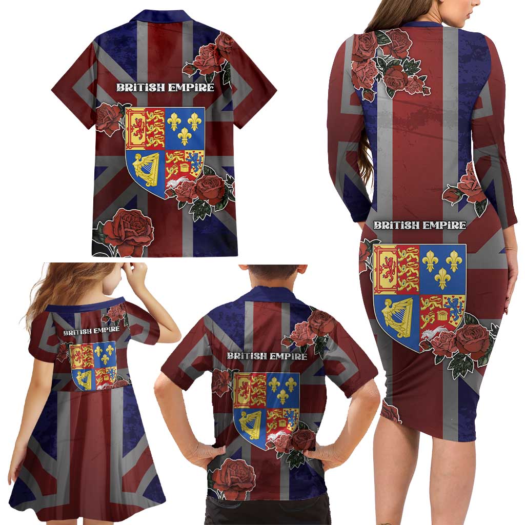 British Empire Family Matching Long Sleeve Bodycon Dress and Hawaiian Shirt Rule Britannia - Wonder Print Shop