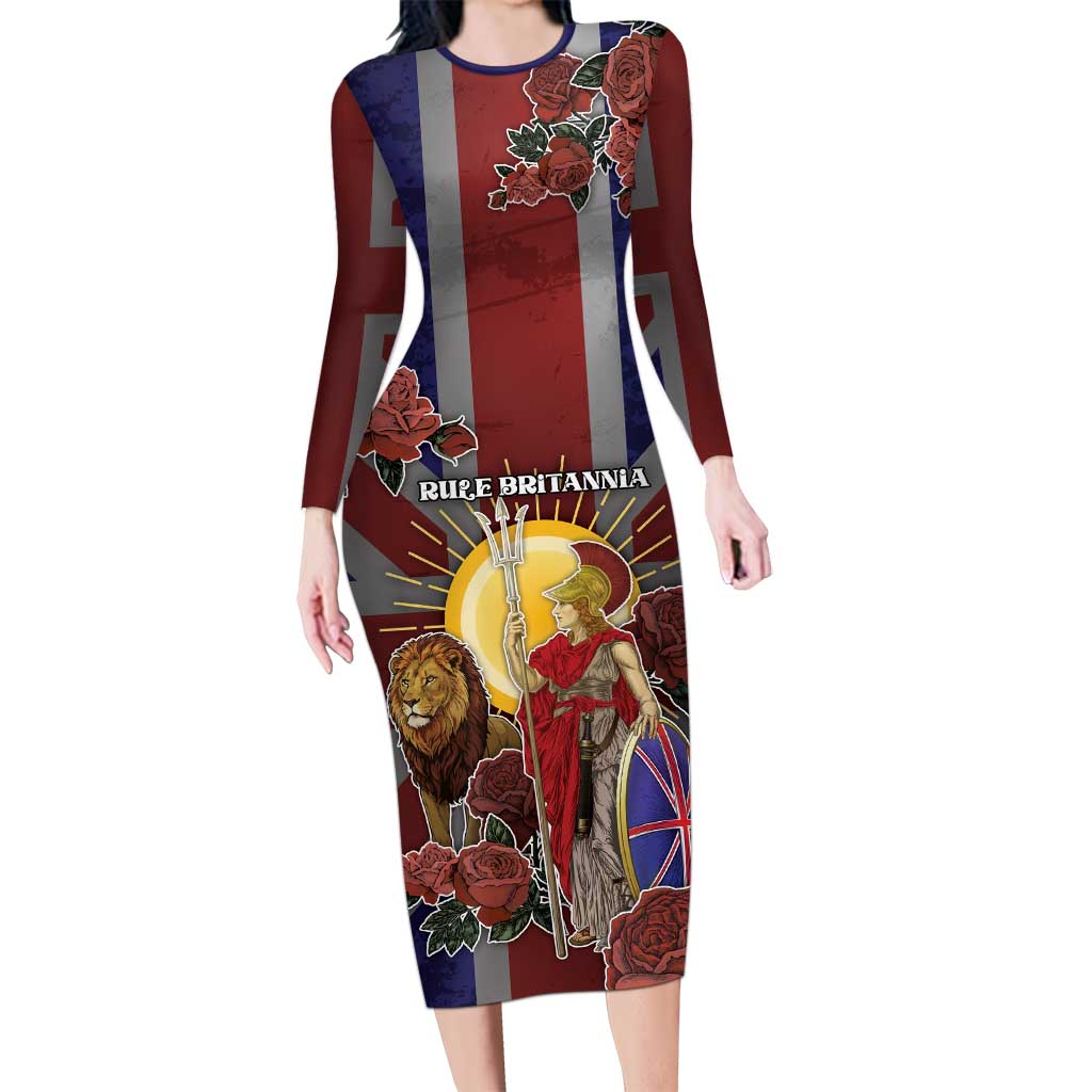 British Empire Family Matching Long Sleeve Bodycon Dress and Hawaiian Shirt Rule Britannia - Wonder Print Shop