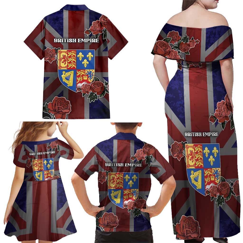 British Empire Family Matching Off Shoulder Maxi Dress and Hawaiian Shirt Rule Britannia - Wonder Print Shop