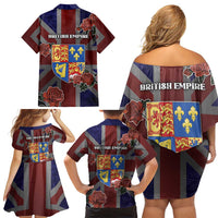 British Empire Family Matching Off Shoulder Short Dress and Hawaiian Shirt Rule Britannia - Wonder Print Shop