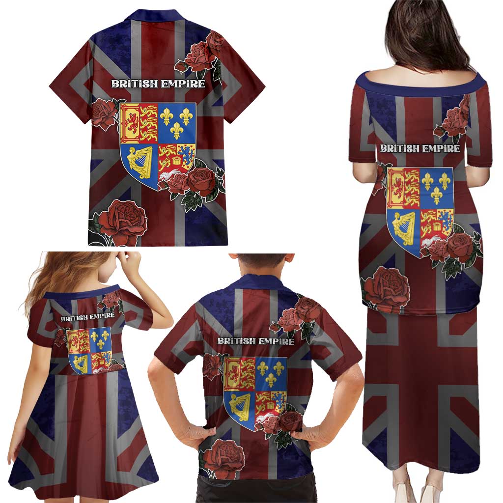 British Empire Family Matching Puletasi and Hawaiian Shirt Rule Britannia - Wonder Print Shop