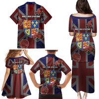 British Empire Family Matching Puletasi and Hawaiian Shirt Rule Britannia - Wonder Print Shop