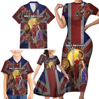British Empire Family Matching Short Sleeve Bodycon Dress and Hawaiian Shirt Rule Britannia - Wonder Print Shop