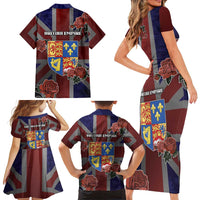 British Empire Family Matching Short Sleeve Bodycon Dress and Hawaiian Shirt Rule Britannia - Wonder Print Shop