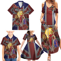 British Empire Family Matching Summer Maxi Dress and Hawaiian Shirt Rule Britannia - Wonder Print Shop
