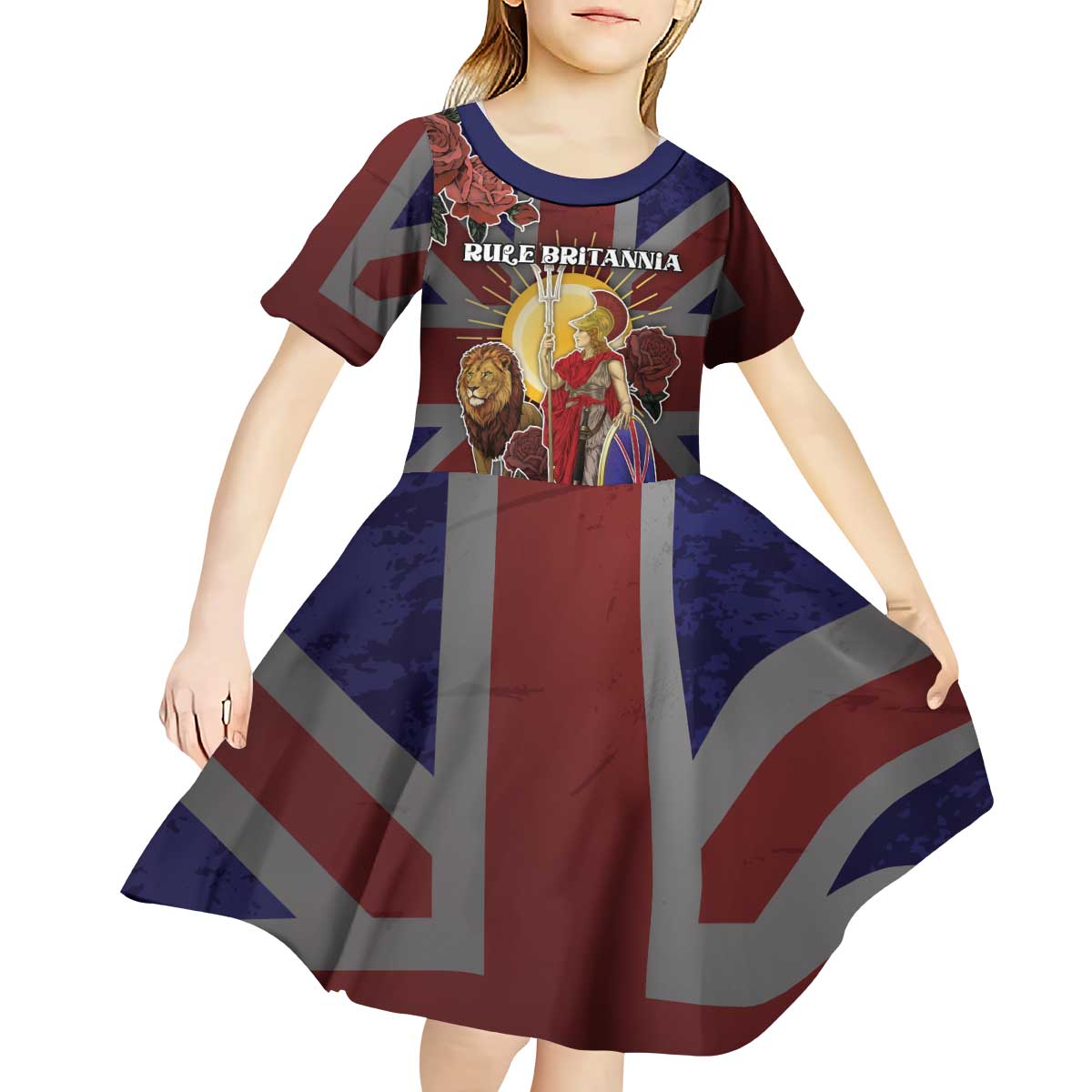 British Empire Kid Short Sleeve Dress Rule Britannia - Wonder Print Shop