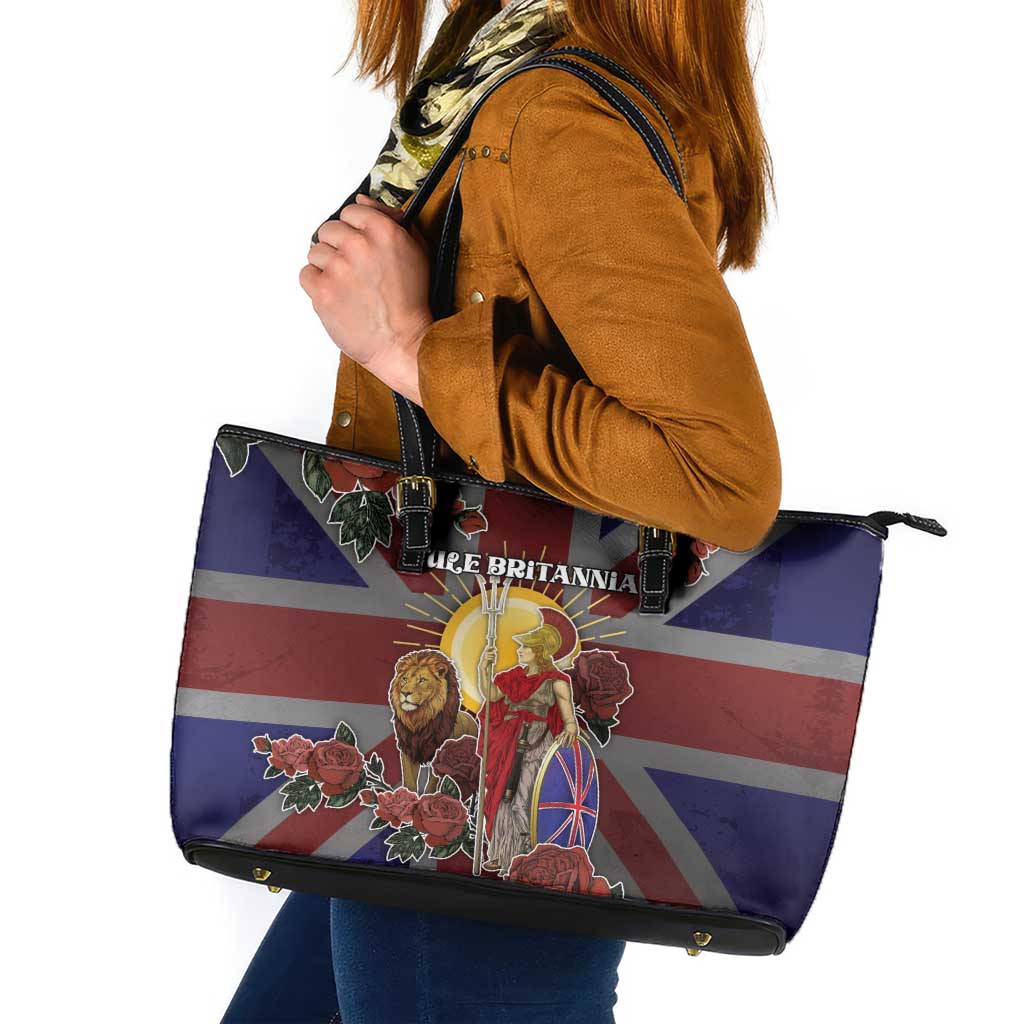 British Empire Leather Tote Bag Rule Britannia - Wonder Print Shop