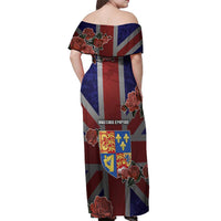 British Empire Off Shoulder Maxi Dress Rule Britannia - Wonder Print Shop