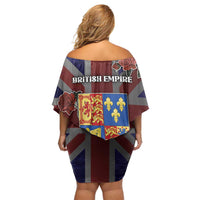 British Empire Off Shoulder Short Dress Rule Britannia - Wonder Print Shop